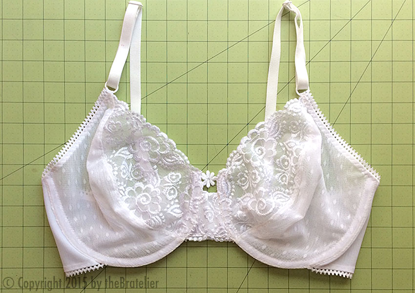 DIY Bra Bralette Making Kit Stretch Lace Yellow with Flowers - MadeMe